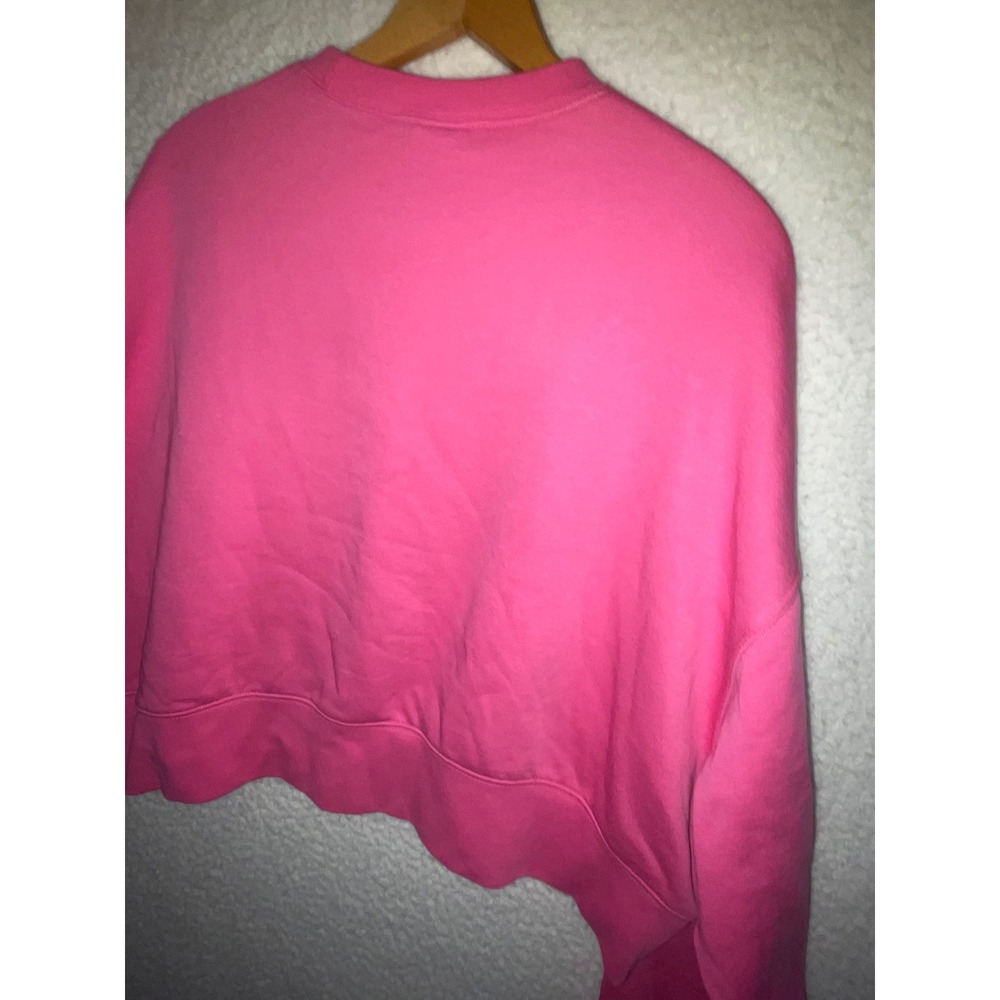 Nike Sportswear Essential Women Fleece Cropped Sweatshirt Pink m center swoosh - Picture 7 of 11